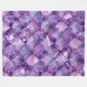 Paarse Glanzende Zeemeermin Print Fleece Deken (Voorkant (Horizontaal))