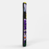 Paarse Glas in lood en vlinders Case-Mate iPhone Case (Achterkant/rechts)