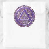 Paarse glasdamast herstel soberheid Sticker (Tas)