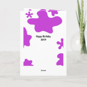 Paarse glijder 6e verjaardag kaart (Achterkant)