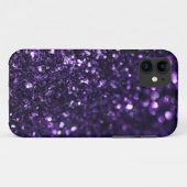 Paarse Glimmer Case-Mate iPhone Case (Achterkant (horizontaal))