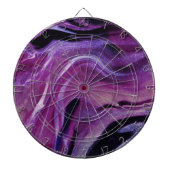 Paarse glitter Abstract gemarmerde acrylverf Dartbord (Voorkant)