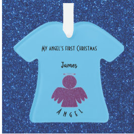  Paarse Glitter Angel Ornament