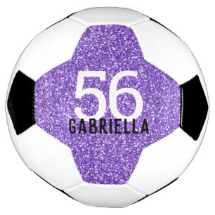 Paarse Glitter bekijk Aantal en Naam Voetbal