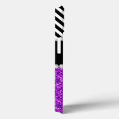 PAARSE GLITTER BLACK CHEVRON MONOGRAMMEMED Case-Mate iPhone CASE (Achterkant / Rechts)