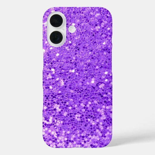 Paarse glitter bling Case-Mate iPhone case (Achterkant)