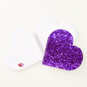 Paarse Glitter Bling Sparkle Shiny Girly Chic Notitieboek (Binnen)