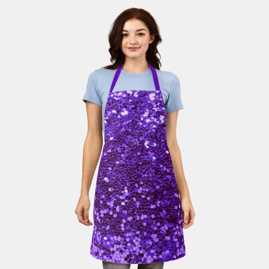 Paarse Glitter Bling Sparkle Shiny Girly Chic Schort (Gedragen)