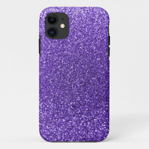 Paarse glitter iPhone 11 hoesje
