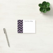 Paarse Glitter Chevron Post-It Notes (Kantoor)