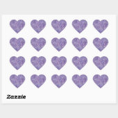 Paarse Glitter Confetti Sparkle Hart Sticker (Vel)