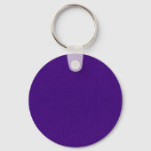 Paarse Glitter Custom Round Sleutelhanger (Voorkant)