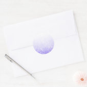 Paarse Glitter Custom Trendy Ronde Sticker (Envelop)