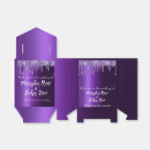 PAARSE GLITTER DRIP ELEGANT BEDANKDOOSJES (Uitgevouwen)