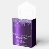 PAARSE GLITTER DRIP ELEGANT BEDANKDOOSJES (Geopend)