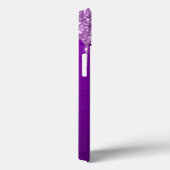 Paarse glitter druppelt girly glam Case-Mate iPhone case (Achterkant / Rechts)