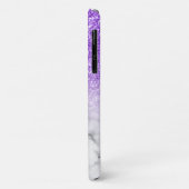 Paarse glitter en gemarmerd Case-Mate iPhone case (Achterkant/links)
