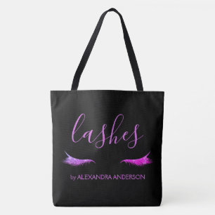 Paarse Glitter en Sparkle Eyelash Extension Draagtas