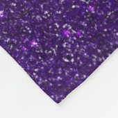Paarse Glitter Fleece Blanket Deken (Hoek)