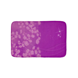 Paarse Glitter Floral op maat Badmat
