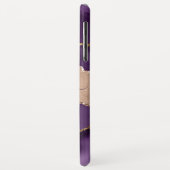 Paarse Glitter Girly Roos Gold Stylish Case-Mate iPhone Case (Achterkant/links)