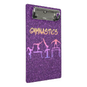 Paarse Glitter Gymnastiek Mini Klembord (Schuin)