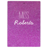 Paarse Glitter-leraar () klembord (Achterkant)