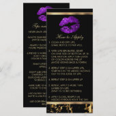 Paarse Glitter Lip Instructies (Voorkant / Achterkant)