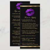 Paarse Glitter Lip Instructies (Voorkant / Achterkant)