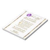 Paarse Glitter Lip Instructies voor Wit Notitieblok (Gedraaid)