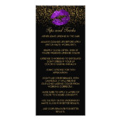 Paarse Glitter Lip prijslijst Reclamekaart (Achterkant)