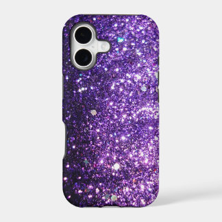 Paarse Glitter look