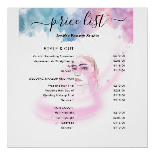 Paarse Glitter Luxe Drip Salon Perfect Poster