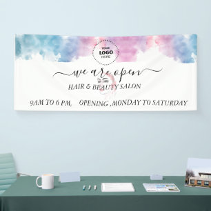Paarse Glitter Luxe Drip Salon Spandoek