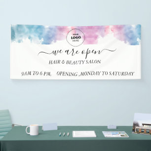 Paarse Glitter Luxe Drip Salon Spandoek