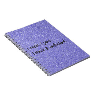 Paarse glitter maakte ik het Awkward Spiral Notiti Notitieboek