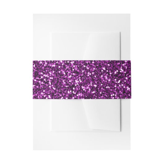 Paarse Glitter Middennacht Uitnodigingen Wikkel (Voorkant Voorbeeld)
