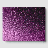 Paarse glitter monogram Afstudeerfeest Gastenboek (Achterkant)