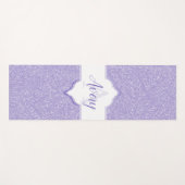 Paarse Glitter Monogram Yoga Mat (Voorkant (horizontaal))
