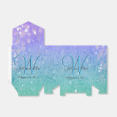 Paarse Glitter Patio Lantern Confetti Glam Blue Bedankdoosjes (Uitgevouwen)