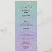 Paarse Glitter Patio Lantern Confetti Glam Glow Menu (Voorkant)