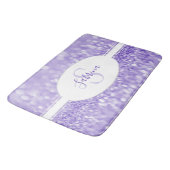 Paarse Glitter personaliseert de Bath Mat (Gekanteld)