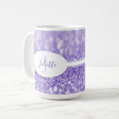 Paarse Glitter personaliseert de Mok van koffie (Voorkant links)