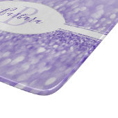 Paarse Glitter Personaliseert snijraad Snijplank (Hoek)
