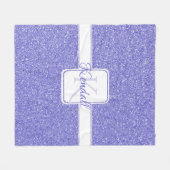 Paarse Glitter Personalized Throw Blanket Fleece Deken (Voorkant (Horizontaal))