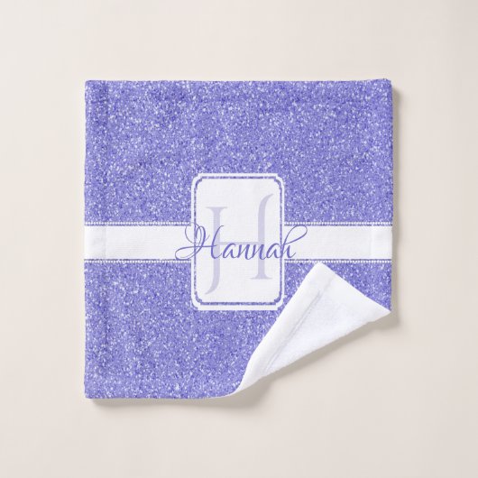 Paarse Glitter Persoonlijke badhanddoeken Bad Handdoek (Wasdoekje)