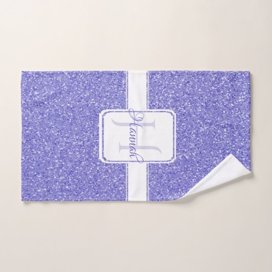 Paarse Glitter Persoonlijke badhanddoeken Bad Handdoek (Handdoek)