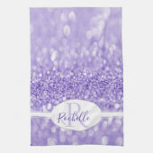 Paarse Glitter Persoonlijke keukenhanddoeken (Verticaal)