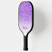 Paarse glitter pickleball paddle (Links)