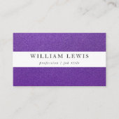 Paarse Glitter Professional Modern Visitekaartje (Voorkant)